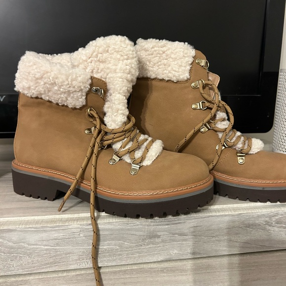 Tommy Hilfiger Shoes - Tommy Hilfiger Tan Shearling-Lined Winter Boots